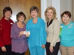 Presenting donation to Judy Floyd for Christ Central